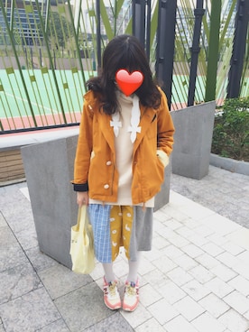 「POU DOU DOU（プードゥドゥ）のアイテム（マウンテンパーカー）」を使った、ゆきちゃんさん（レディース・154cm）の春コーディネート