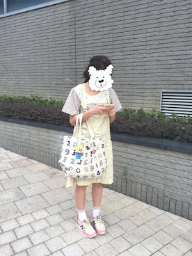 「Ne-net（ネネット）のアイテム（サロペット/オーバーオール）」を使った、ゆきちゃんさん（レディース・154cm）の秋コーディネート