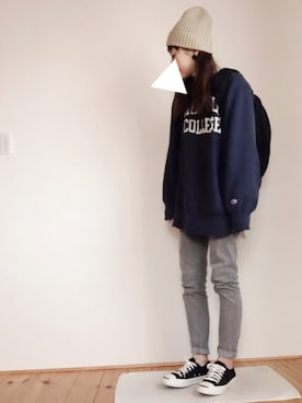 「CONVERSE（コンバース）のCONVERSE コンバース ジャック パーセル / JACK PURCEL（スニーカー）」を使った、はなこさん（レディース・160cm）の春コーディネート