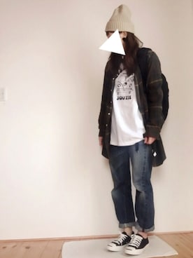 「CONVERSE（コンバース）のCONVERSE コンバース ジャック パーセル / JACK PURCEL（スニーカー）」を使った、はなこさん（レディース・160cm）の春コーディネート