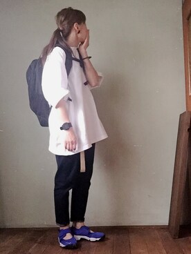 「BEAUTY&YOUTH UNITED ARROWS（ビューティーアンドユースユナイテッドアローズ）の【WEB限定】by ※∵デニムテーパード9分丈パンツ　◆（デニムパンツ）」を使った、はなこさん（レディース・160cm）の夏コーディネート