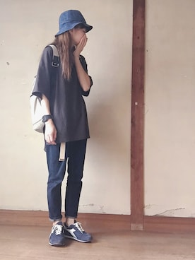 「BEAUTY&YOUTH UNITED ARROWS（ビューティーアンドユースユナイテッドアローズ）の【WEB限定】by ※∵デニムテーパード9分丈パンツ　◆（デニムパンツ）」を使った、はなこさん（レディース・160cm）の夏コーディネート