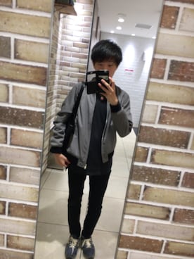 「RAGEBLUE（レイジブルー）の＜トレンドのロング丈＞ワッフルロングカットソー/733404（Tシャツ/カットソー）」を使った、しゅんさん（メンズ・169cm）の秋コーディネート