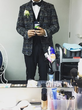 「ボウタイ」｜YS🧸🇬🇧さん（メンズ・175cm）の秋コーディネート