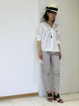 「FRAMeWORK（フレームワーク）のアイテム（サンダル）」を使った、kikuさん（レディース・159cm）の春コーディネート