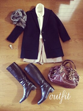 來子さん(レディース・164cm)の冬コーディネート