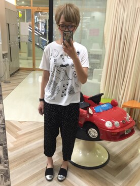 「STUDIOUS（ステュディオス）のアイテム（腕時計）」を使った、yuuuuuucaさん（レディース・160cm）の夏コーディネート