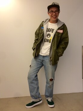 yo-heyさん（メンズ・173cm）の春コーディネート