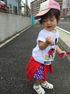 「おばあちゃん家」｜yurara⑅︎◡̈︎*さん（キッズ・80cm）の夏コーディネート
