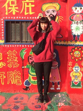 「NIKE(ナイキ)のアイテム(ショルダーバッグ)」を使った、チアオちゃんさん(レディース・157cm)の冬コーディネート