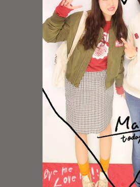 「WEGO（ウィゴー）のアイテム（ブルゾン）」を使った、piyocaro_621さん（レディース・161cm）の冬コーディネート