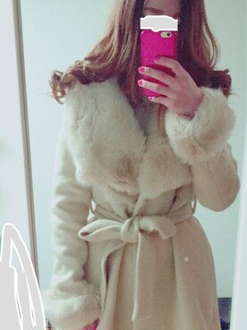 「RESEXXY（リゼクシー）のアイテム（トレンチコート）」を使った、URIBOU.さん（レディース・158cm）の冬コーディネート