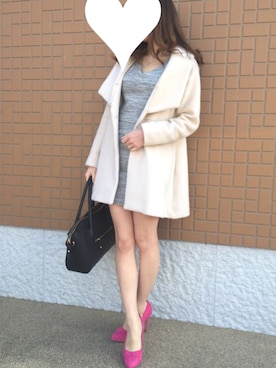 「RESEXXY（リゼクシー）のアイテム（トレンチコート）」を使った、URIBOU.さん（レディース・158cm）の冬コーディネート
