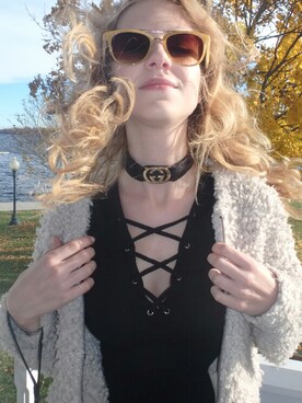 「abercrombie and fitchのアイテム（その他アウター、ベージュ系）」を使った、claireさん（レディース）の秋コーディネート