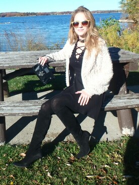 「abercrombie and fitchのアイテム（その他アウター、ベージュ系）」を使った、claireさん（レディース）の秋コーディネート