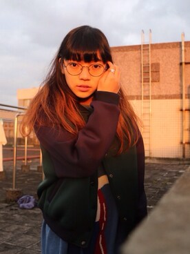 「アイテム（ステンカラーコート、グリーン系）」を使った、整颗心可成さん（レディース・157cm）の冬コーディネート