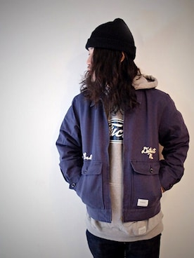 「fuct（ファクト）のアイテム（ジャケット/アウター）」を使った、kさん（メンズ・178cm）の冬コーディネート