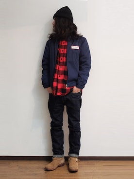 「fuct（ファクト）のアイテム（ジャケット/アウター）」を使った、kさん（メンズ・178cm）の冬コーディネート