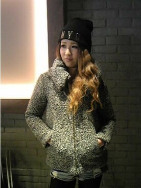 「VENCEEXCHANGE（ヴァンスエクスチェンジ）のアイテム（その他アウター）」を使った、VENCE EXCHANGE LADIES STAFFさん（レディース・160cm）の冬コーディネート