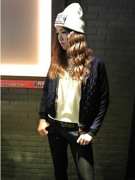 「VENCEEXCHANGE（ヴァンスエクスチェンジ）のアイテム（その他アウター）」を使った、VENCE EXCHANGE LADIES STAFFさん（レディース・160cm）の冬コーディネート