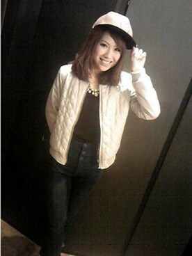 「VENCEEXCHANGE（ヴァンスエクスチェンジ）のアイテム（その他アウター）」を使った、VENCE EXCHANGE LADIES STAFFさん（レディース・160cm）の冬コーディネート