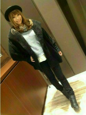 「VENCEEXCHANGE（ヴァンスエクスチェンジ）のアイテム（その他アウター）」を使った、VENCE EXCHANGE LADIES STAFFさん（レディース・160cm）の冬コーディネート
