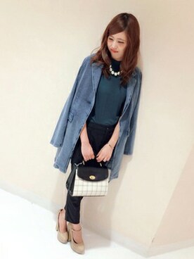 「VENCEEXCHANGE（ヴァンスエクスチェンジ）のアイテム（その他アウター）」を使った、VENCE EXCHANGE LADIES STAFFさん（レディース・160cm）の夏コーディネート