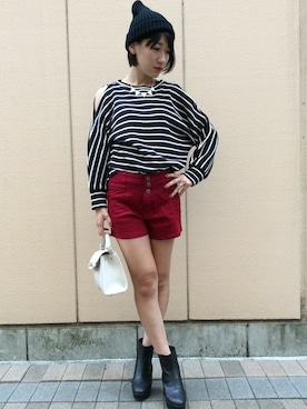 「黒髪」｜「アイテム（ニットキャップ/ビーニー）」を使った、VENCE EXCHANGE LADIES STAFFさん（レディース・160cm）の秋コーディネート