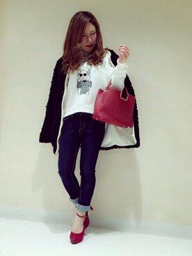 「VENCEEXCHANGE（ヴァンスエクスチェンジ）のアイテム（その他アウター）」を使った、VENCE EXCHANGE LADIES STAFFさん（レディース・160cm）の秋コーディネート