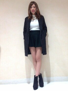 「キュロット」｜「アイテム（モッズコート）」を使った、VENCE EXCHANGE LADIES STAFFさん（レディース・160cm）の秋コーディネート
