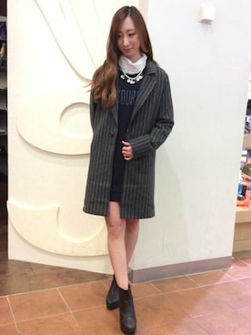 「VENCEEXCHANGE（ヴァンスエクスチェンジ）のアイテム（モッズコート）」を使った、VENCE EXCHANGE LADIES STAFFさん（レディース・160cm）の秋コーディネート