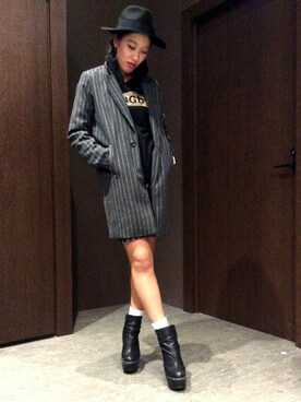 「くつした」｜「アイテム（モッズコート）」を使った、VENCE EXCHANGE LADIES STAFFさん（レディース・160cm）の秋コーディネート
