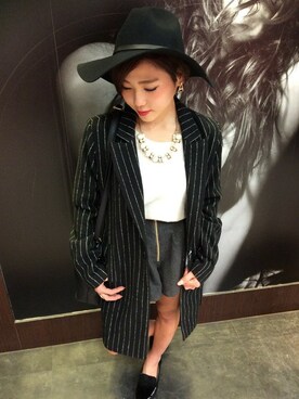 「VENCEEXCHANGE（ヴァンスエクスチェンジ）のアイテム（モッズコート）」を使った、VENCE EXCHANGE LADIES STAFFさん（レディース・160cm）の冬コーディネート
