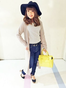 「ロングカーディガン」｜VENCE EXCHANGE LADIES STAFFさん（レディース・160cm）の春コーディネート