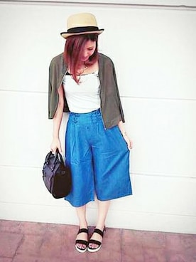 「ガウチョパンツ」｜VENCE EXCHANGE LADIES STAFFさん（レディース・160cm）の夏コーディネート