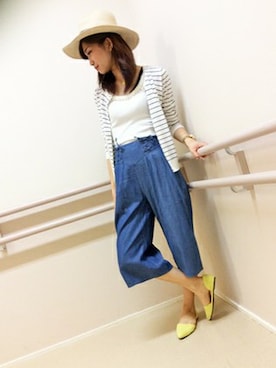 「アイテム（カーディガン/ボレロ、その他）」を使った、VENCE EXCHANGE LADIES STAFFさん（レディース・160cm）の夏コーディネート