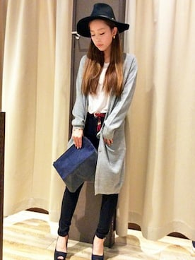 「ロングカーディガン」｜VENCE EXCHANGE LADIES STAFFさん（レディース・160cm）の秋コーディネート