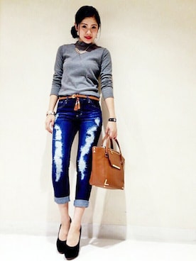 VENCE EXCHANGE LADIES STAFFさん（レディース・160cm）の秋コーディネート