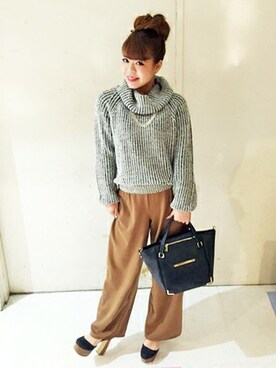 「ガウチョウパンツ」｜VENCE EXCHANGE LADIES STAFFさん（レディース・160cm）の秋コーディネート