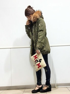 「定番」｜「アイテム（モッズコート）」を使った、VENCE EXCHANGE LADIES STAFFさん（レディース・160cm）の冬コーディネート