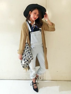 「VENCEEXCHANGE（ヴァンスエクスチェンジ）のアイテム（つなぎ/オールインワン）」を使った、VENCE EXCHANGE LADIES STAFFさん（レディース・160cm）の春コーディネート