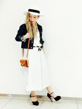 「スキッパーシャツ」｜VENCE EXCHANGE LADIES STAFFさん（レディース・160cm）の春コーディネート