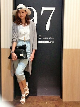 「ツバ広ハット」｜VENCE EXCHANGE LADIES STAFFさん（レディース・160cm）の春コーディネート