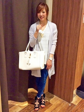 「ロングカーディガン」｜VENCE EXCHANGE LADIES STAFFさん（レディース・160cm）の春コーディネート