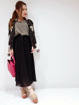 「VENCEEXCHANGE（ヴァンスエクスチェンジ）のアイテム（ブルゾン）」を使った、VENCE EXCHANGE LADIES STAFFさん（レディース・160cm）の秋コーディネート