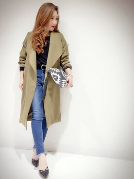 「VENCEEXCHANGE（ヴァンスエクスチェンジ）のアイテム（その他アウター）」を使った、VENCE EXCHANGE LADIES STAFFさん（レディース・160cm）の秋コーディネート