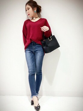 「アイテム（チョーカー、グレー系）」を使った、VENCE EXCHANGE LADIES STAFFさん（レディース・160cm）の秋コーディネート