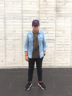 「SMGのアイテム（帽子）」を使った、Jackさん（メンズ・173cm）の秋コーディネート