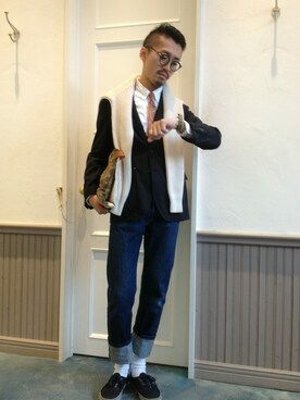 Mori Pさん（メンズ・174cm）の春コーディネート