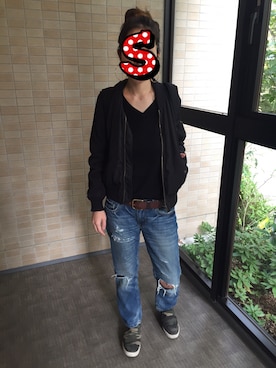 「黒ニット」｜satmmmyさん（レディース・162cm）の秋コーディネート